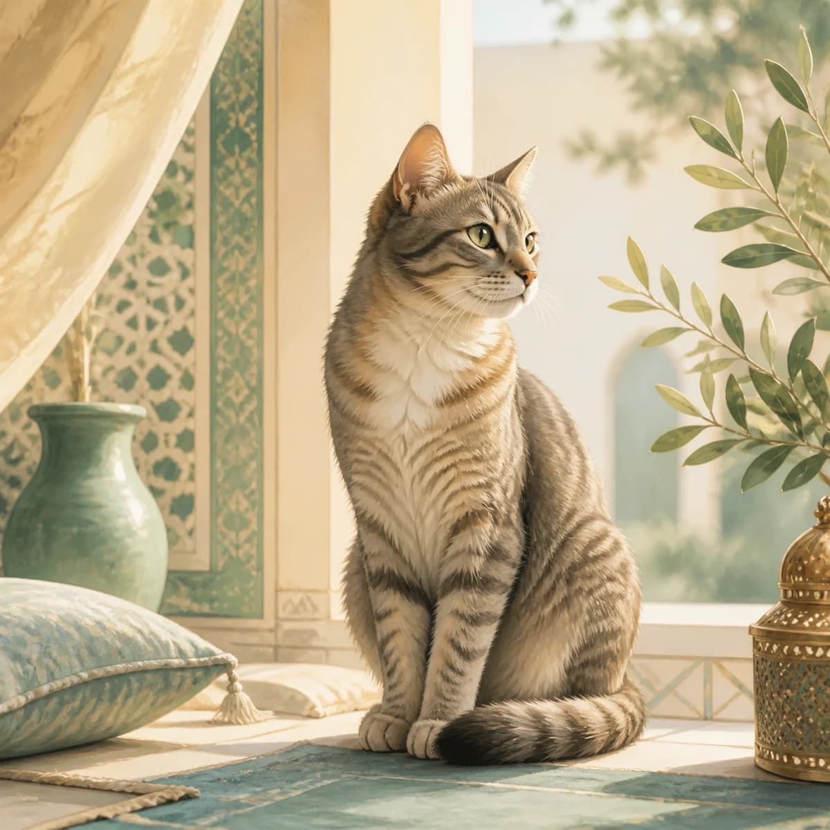 Cat dream symbol illustration