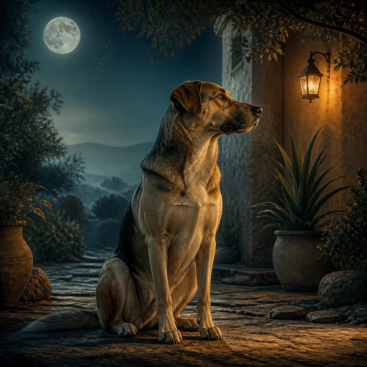 Dog dream symbol illustration